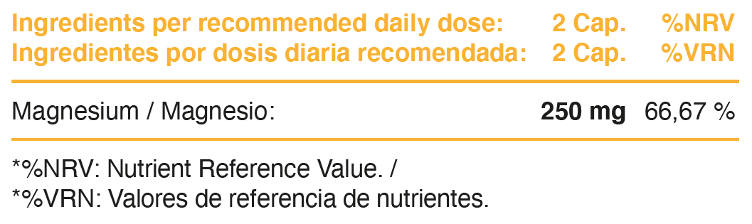 Supplement Facts MAGNESIUM 60 V-Caps