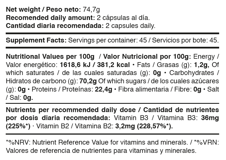 Supplement Facts X-TRANS